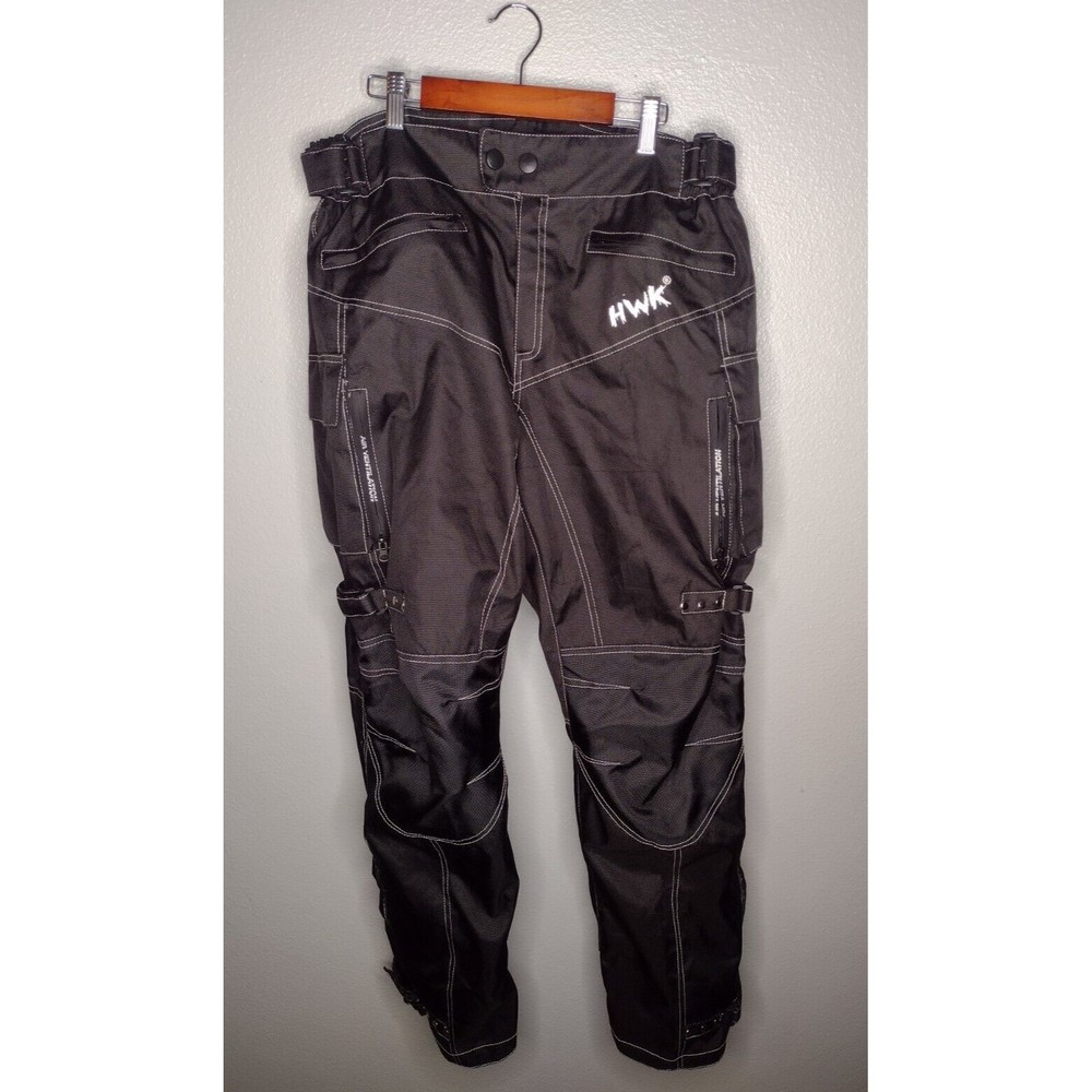 HWK Motorcycle Pants  Large Black Pockets Ventilated M